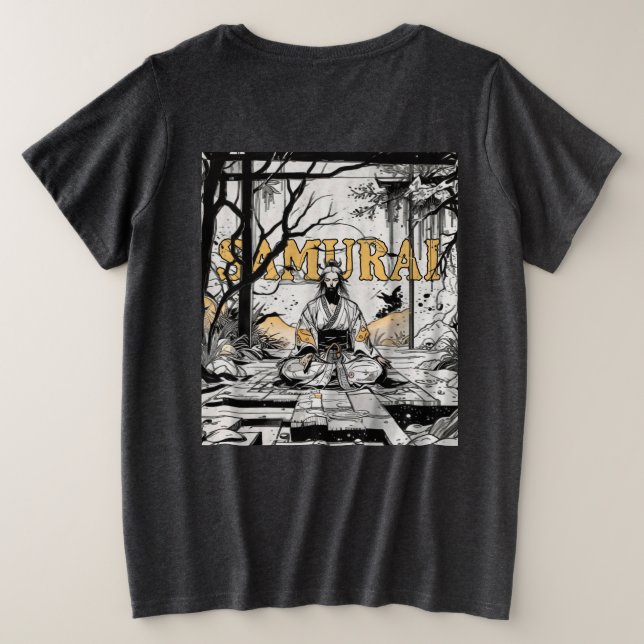 Camiseta Plus Size Samurai (Verso do Design)