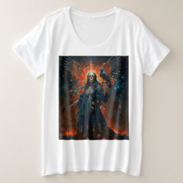 Camiseta Plus Size Santa Morte Vestido Preto