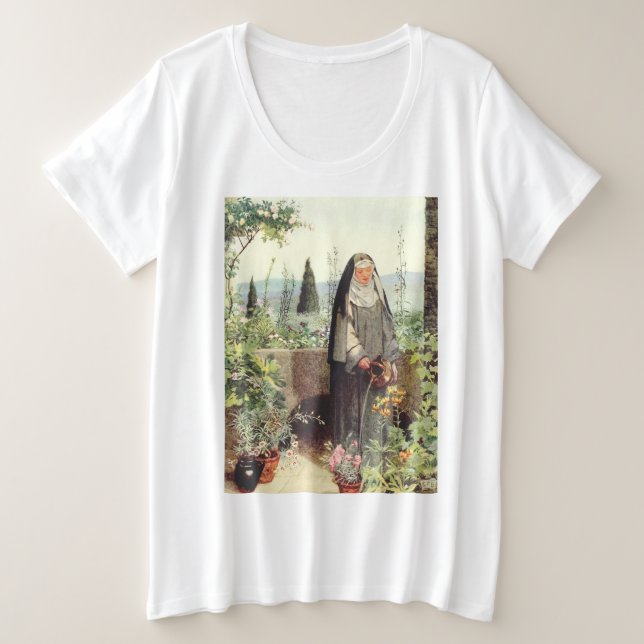 Camiseta Plus Size Santo Catherine de Siena (Frente do Design)