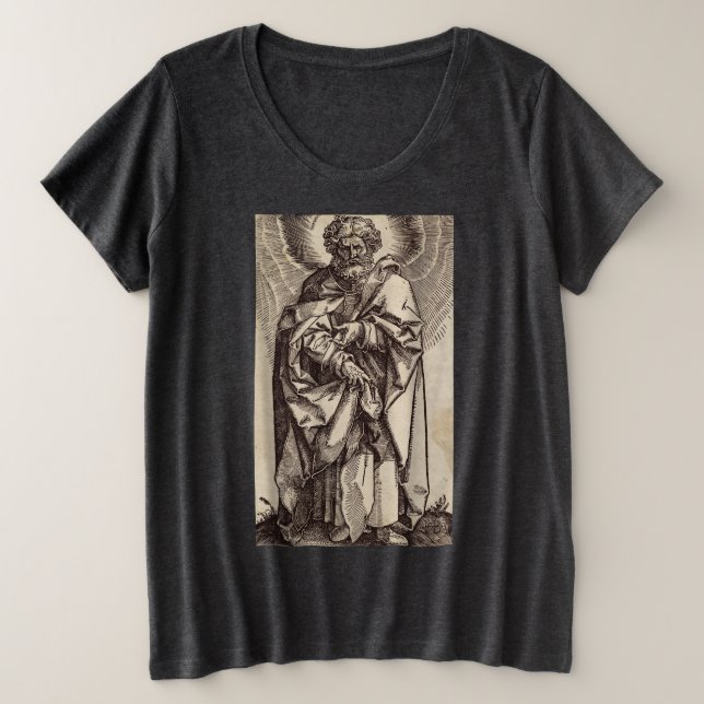 Camiseta Plus Size Santo Philip, o Apóstolo Jesus discípulo (Frente do Design)