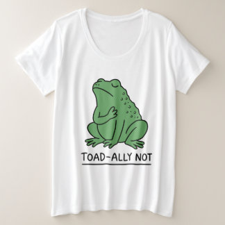 Camiseta Plus Size Sapo engraçado, não rã