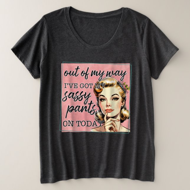 Camiseta Plus Size Sassy (Frente do Design)