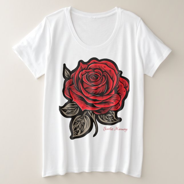 Camiseta Plus Size Scarlet Harmony (Frente do Design)