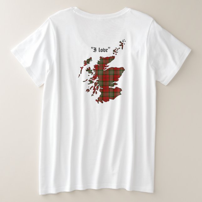 Camiseta Plus Size Scott Clan Crachá Women's (Verso do Design)