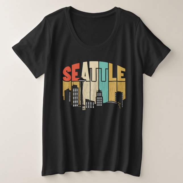 Camiseta Plus Size Seattle (Frente do Design)