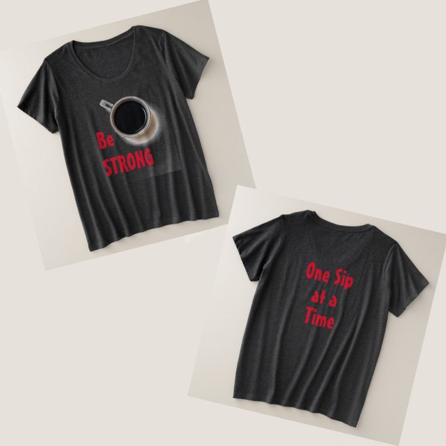 Camiseta Plus Size Seja forte café (Criador carregado)