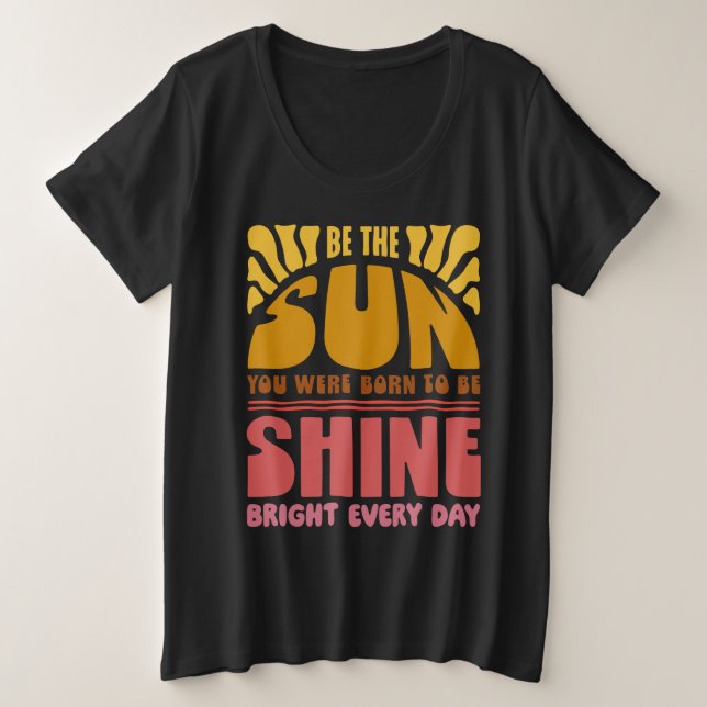 Camiseta Plus Size Seja o Sol (Frente do Design)
