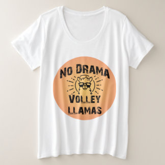 Camiseta Plus Size Sem Drama Volley Lhamas Mais T-Shirt