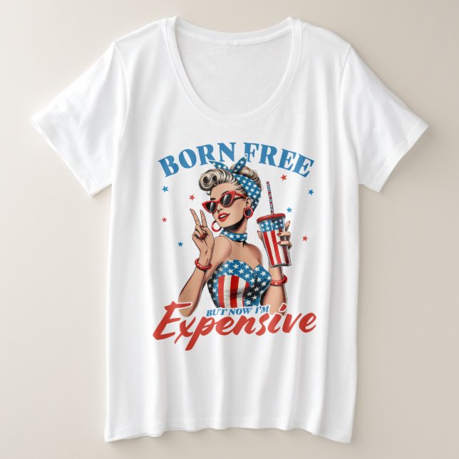 Camiseta Plus Size Sem nascer, mas sou caro (Frente do Design)