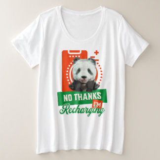 Camiseta Plus Size Sem Obrigados, estou recarregando a bateria do bot