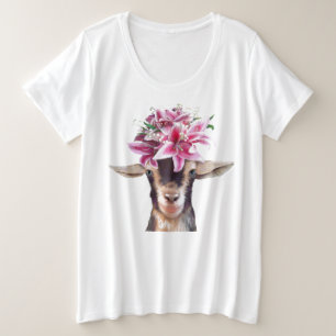 Camiseta Plus Size Senhoras e Tamanho Tee Lily, o Capim