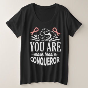 CAMISETA PLUS SIZE SENSIBILIZAÇÃO PARA O CANCER DA MAMA. VOCÊ É M