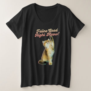 Camiseta Plus Size Sentindo-se bem, presentes de carne