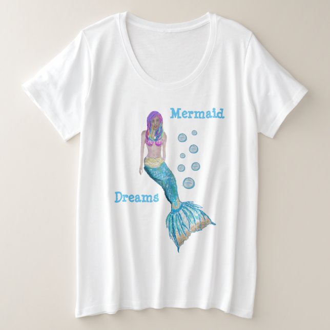 Camiseta Plus Size Sereia Dreamz (Frente do Design)