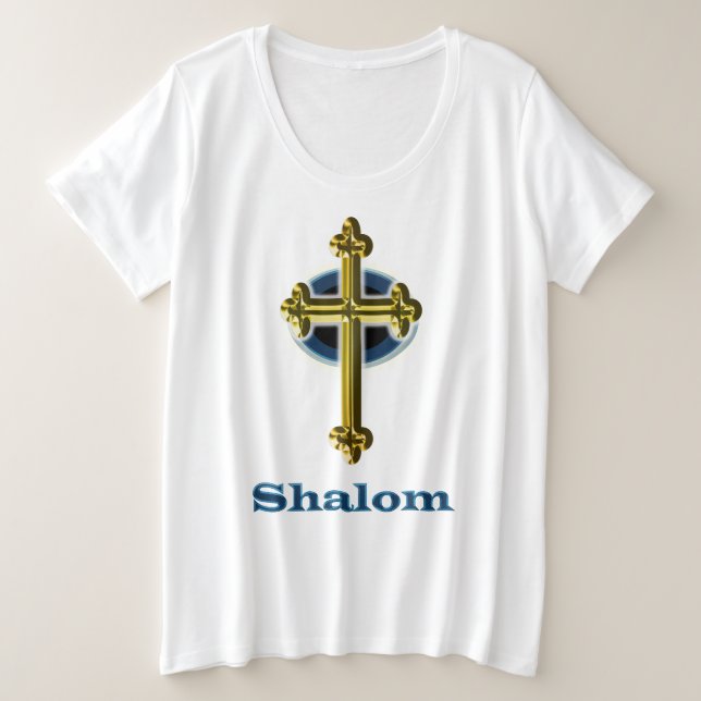 Camiseta Plus Size Shalom (Frente do Design)