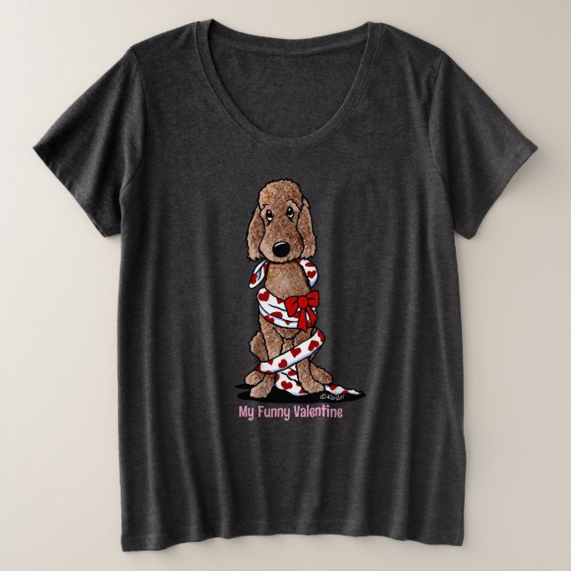 Camiseta Plus Size Shaved Chocolate Doodle Valenti (Frente do Design)