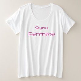 Camiseta Plus Size Sigma Feminine T-Shirt
