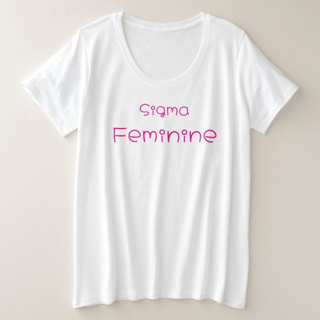 Camiseta Plus Size Sigma Feminine T-Shirt (Frente do Design)