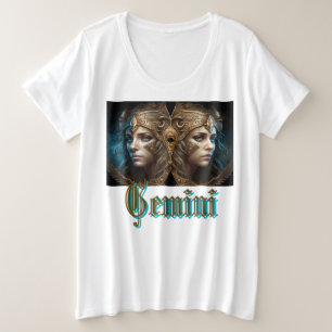 Camiseta Plus Size Signo Zodíaco de Gêmeos