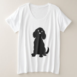 Camiseta Plus Size Silhueta de Panela Cocker com Nariz de Coração