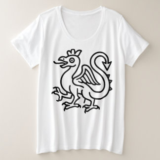 Camiseta Plus Size Símbolo do Basilisco Medieval Fantasia Heráldica M
