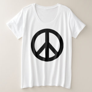 Camiseta Plus Size Símbolo do sinal de paz