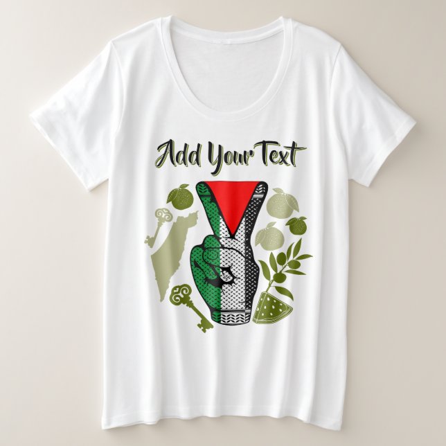 Camiseta Plus Size Símbolo do Triângulo Vermelho da Resistência com S (Frente do Design)