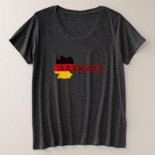 Camiseta Plus Size Simples Alemanha Moderna Alemanha - Letra de Arte