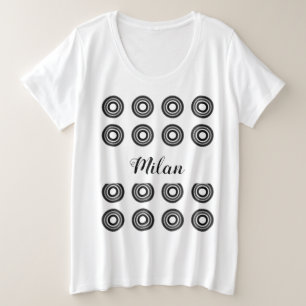 Camiseta Plus Size simples e personalizado BLACK mandala monograma ad