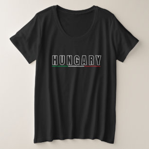 Camiseta Plus Size Simples hungria hungria moderna Sinalizador Souven