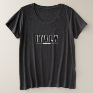 Camiseta Plus Size Simples italiano - Letra de Arte Souvenir
