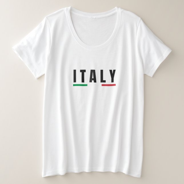Camiseta Plus Size Simples italiano - Letra de Arte Souvenir (Frente do Design)