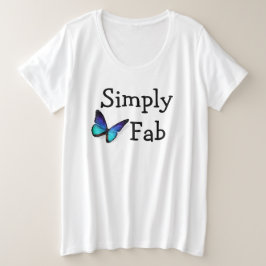 Camiseta Plus Size Simplesmente Fab Womens Mais Tamanho