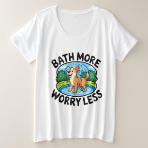 Camiseta Plus Size Simplifique o banho de animais domésticos com o ba