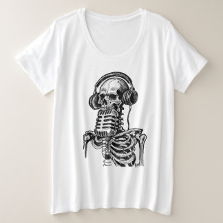 Camiseta Plus Size Skeletal Sound