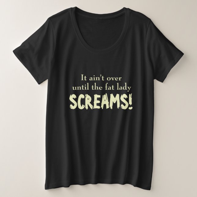 Camiseta Plus Size Slogan não acabou até a t-shirt da maternidade (Frente do Design)