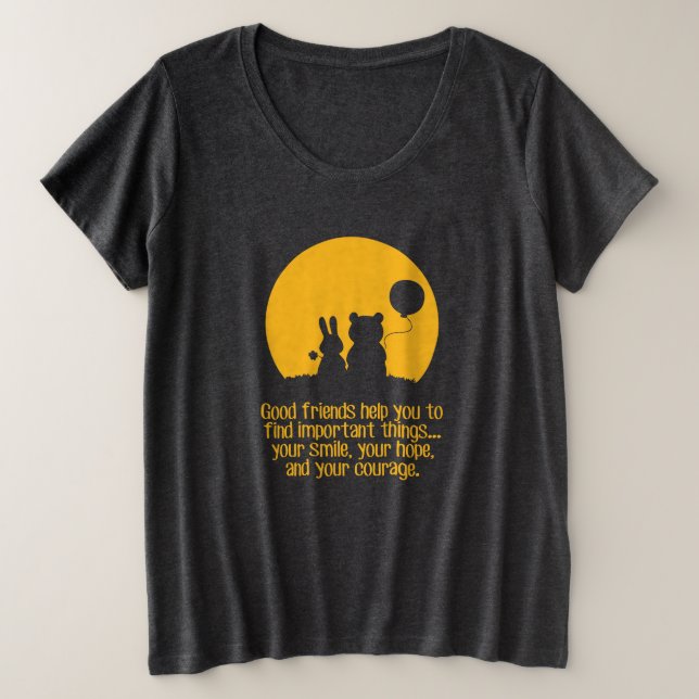 Camiseta Plus Size Smile, hope, courage (Frente do Design)