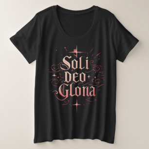 Camiseta Plus Size Soli Deo Gloria, Glória a Deus Sozinha, Cristã
