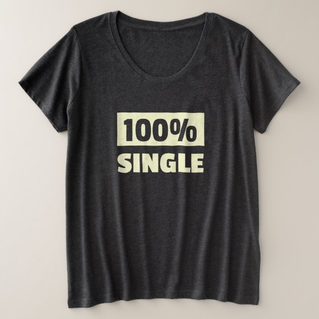 Camiseta Plus Size solteiro de 100% (Frente do Design)
