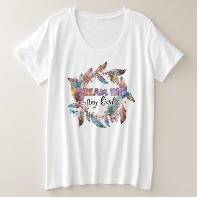 Camiseta Plus Size sonho grande (Frente do Design)