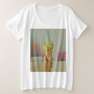 Camiseta Plus Size Sorvete de chocolate