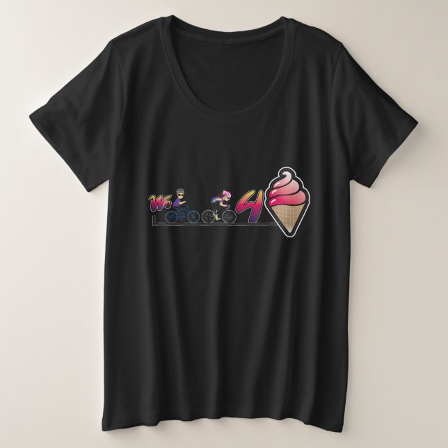 Camiseta Plus Size Sorvete Ride 4 (Frente do Design)