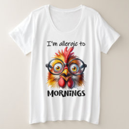 Camiseta Plus Size Sou alérgico às manhãs!