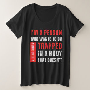 Camiseta Plus Size Sou Uma Pessoa Que Quer Fazer Muitas Coisas Engraç