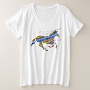Camiseta Plus Size Sparkle!Unicórnio