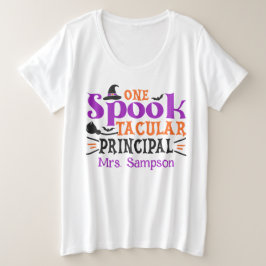 Camiseta Plus Size "Spook", diretora tática Spooky Halloween Themed