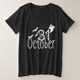 Camiseta Plus Size Spooky Halloween 31 de outubro