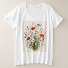 Camiseta Plus Size Stay Wild | Vintage Wild Herbs Botanical Design