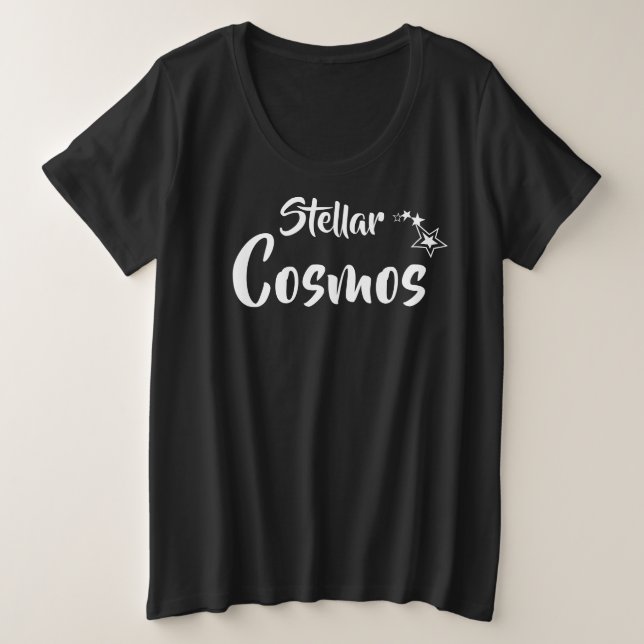 Camiseta Plus Size Stellar Cosmos T-Shirt (Frente do Design)
