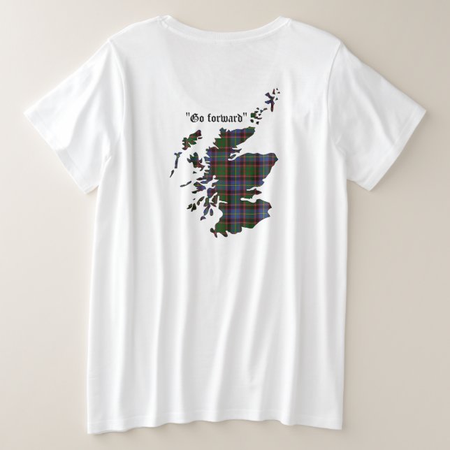Camiseta Plus Size Stirling of Cadder Clan Women's (Verso do Design)